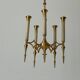 Brass chandelier with 5 light arms, Italy, 1960s