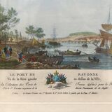 Engraving The port of Bayonne