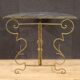 Console French half-moon of metal and marble