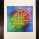 1970s Victor Vasarely Limited numbered Edition Lithograph.
