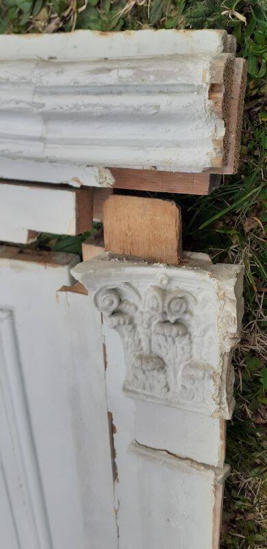 19th century woodwork 2x2 Louis Philippe mirror doors H2.46m L4.5m