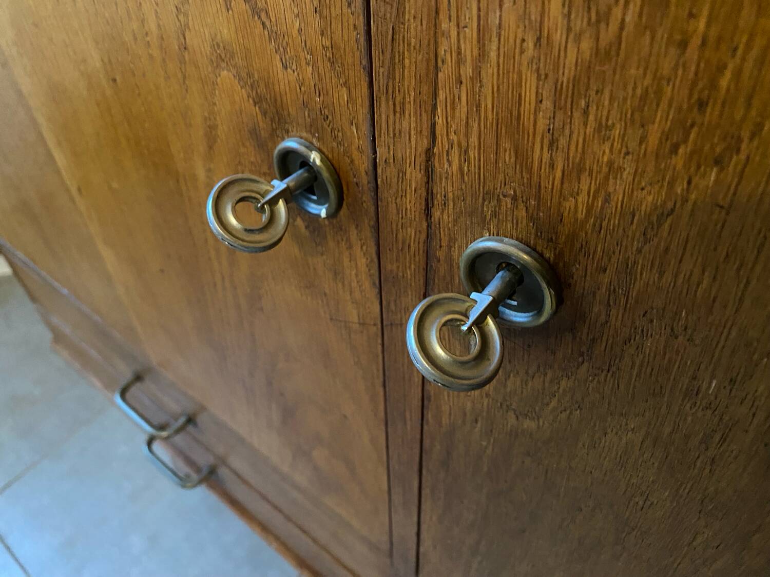 High oak sideboard, 1960s