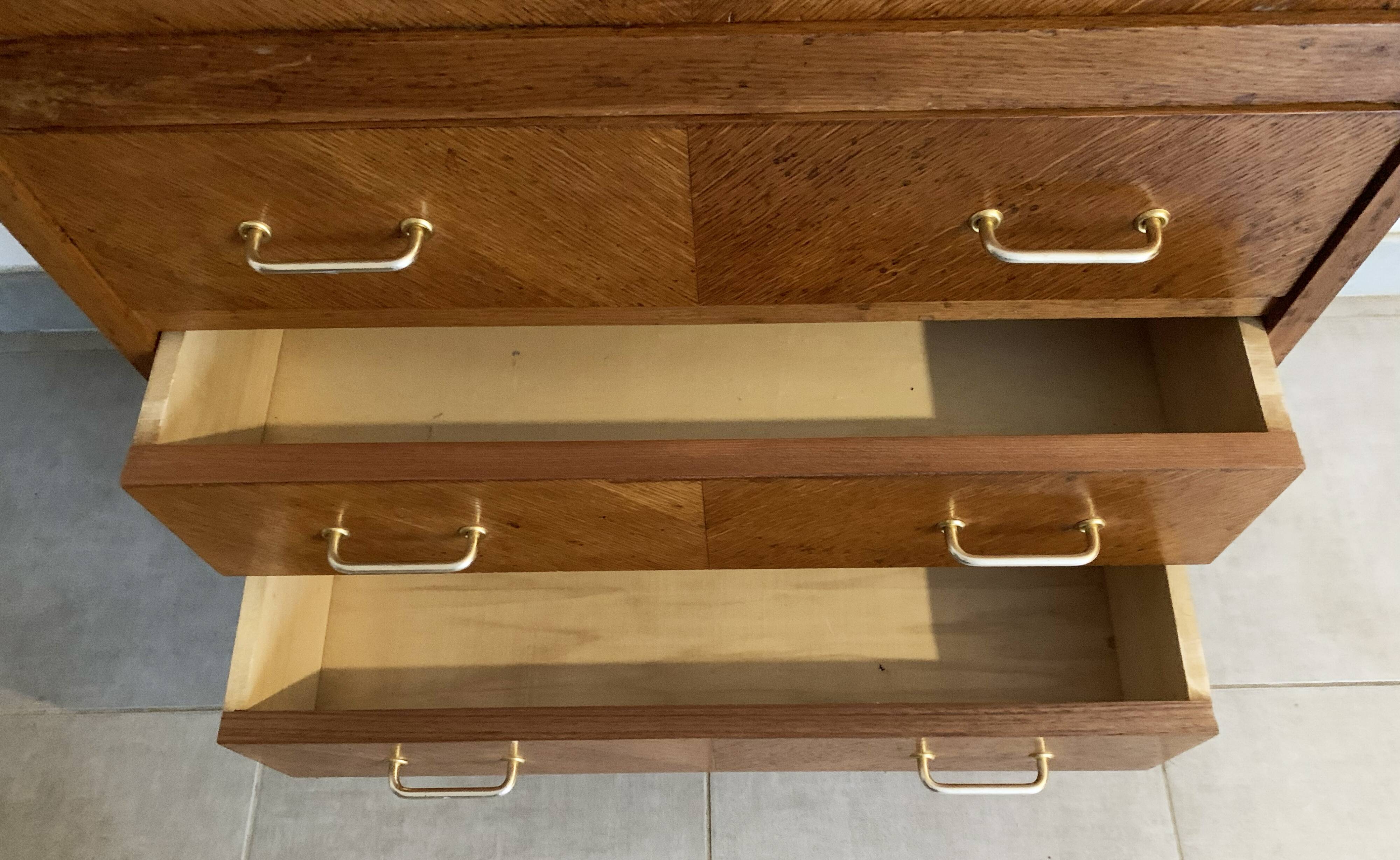 Vintage secretary of the 50s in oak