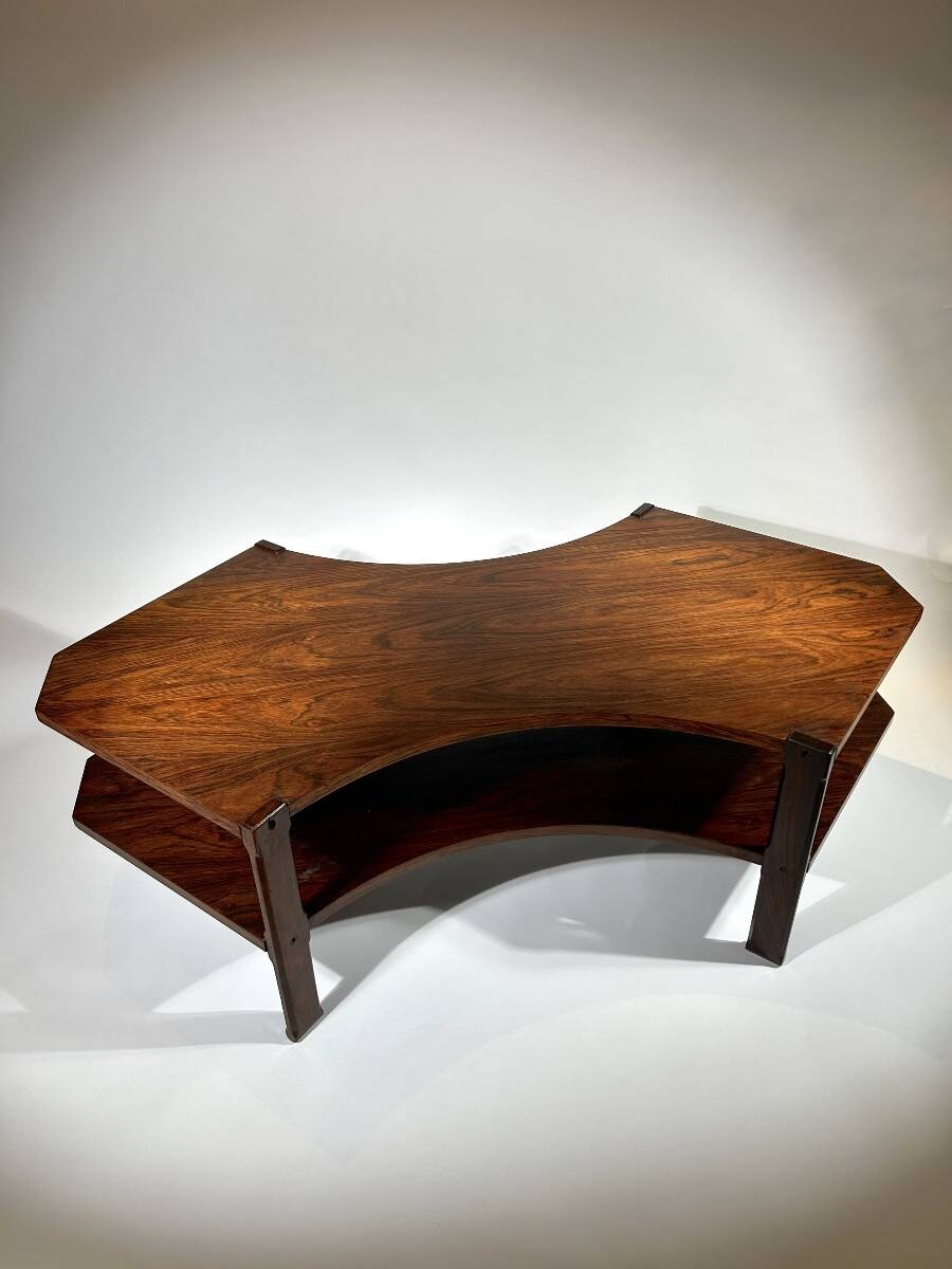Table basse en palissandre de Sormani, Italie 1960