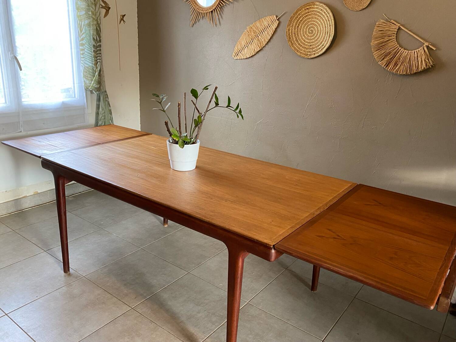 Vintage extendable teak table