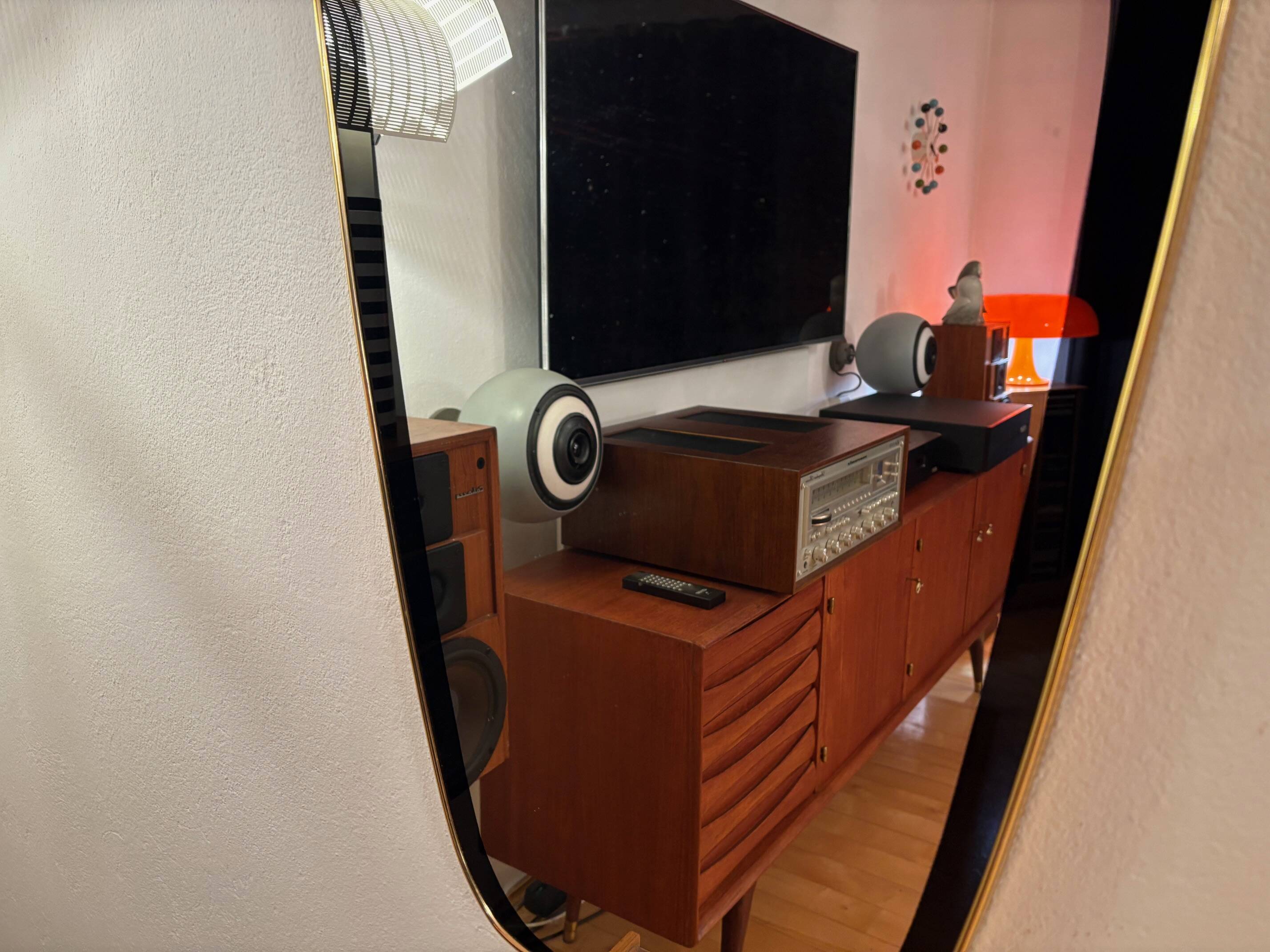 Large Rockabilly Mirror, 1960s