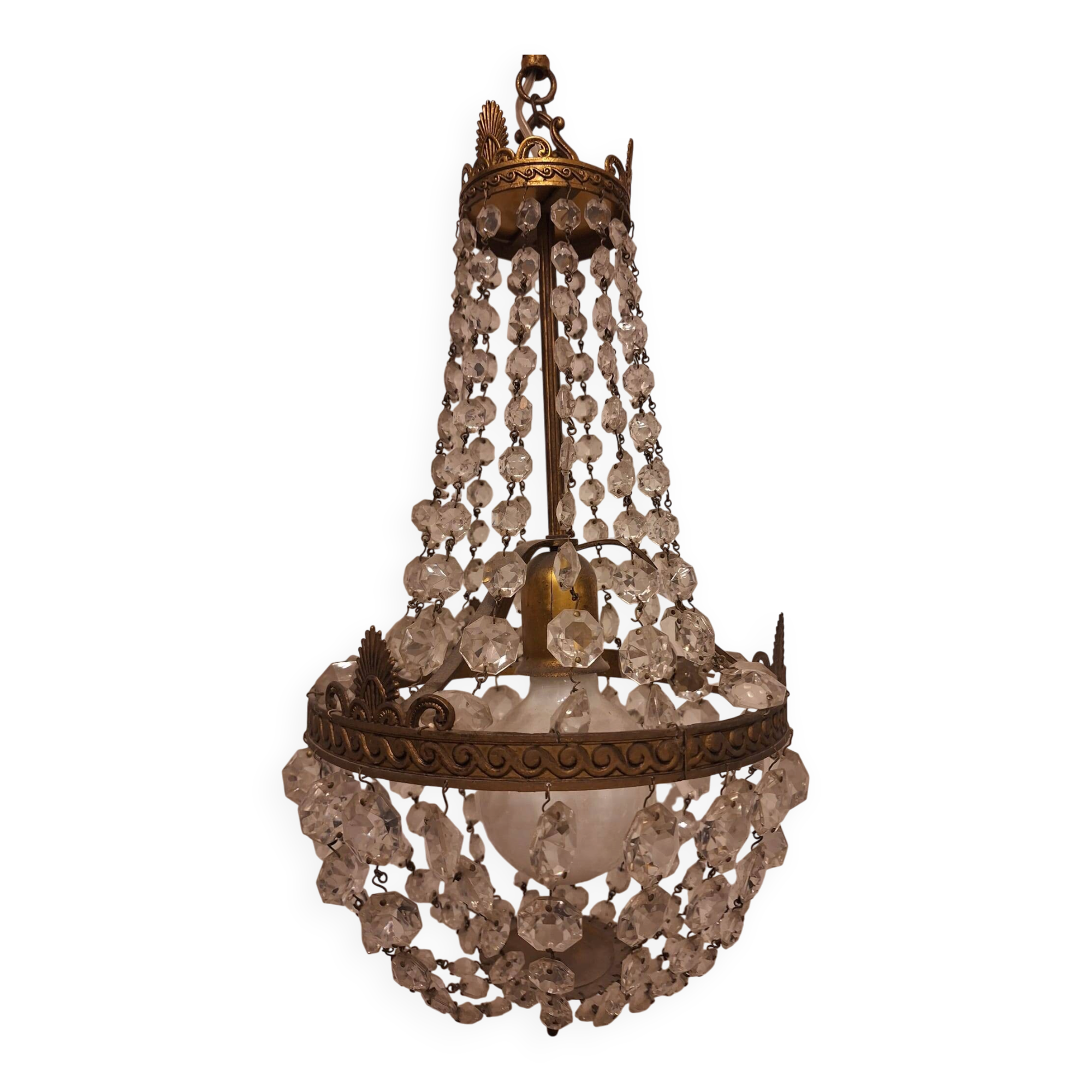 Art Deco chandelier with pendants