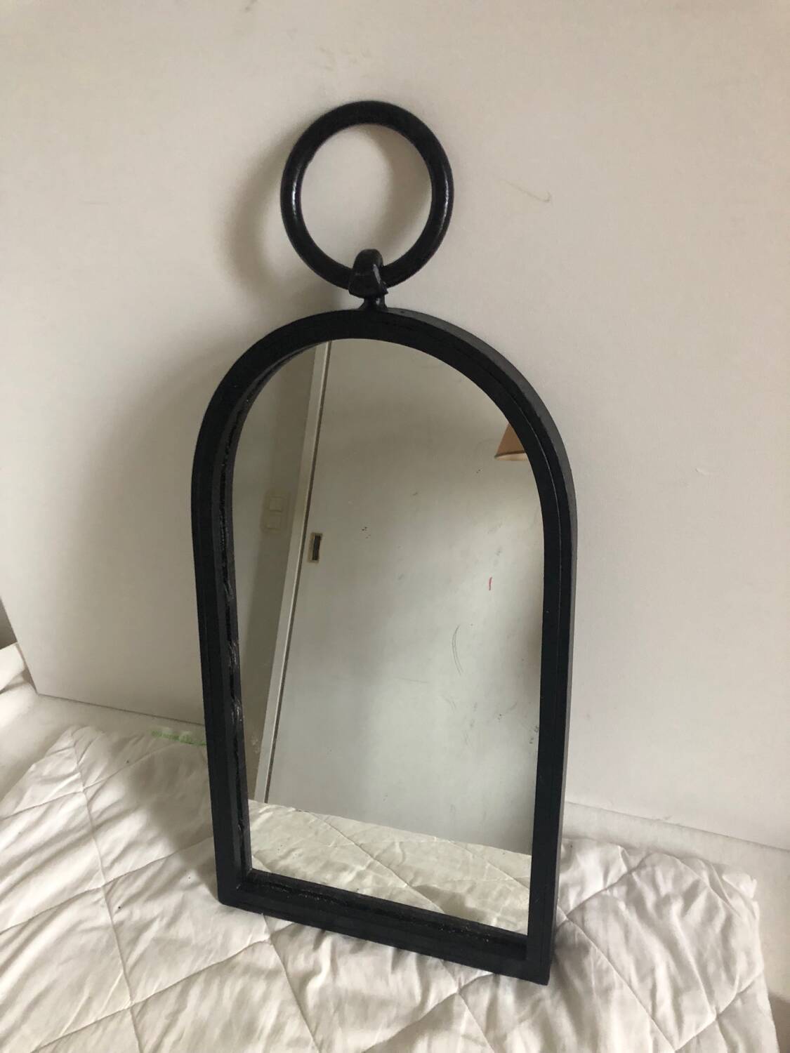 Large Brutalist Wrought Iron Mirror