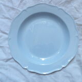 6 hollow plates Montereau faience fine before 1819 white pearl mark in hollow " b . i. "