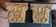 Paire d'anciennes frises en bois sculpté et doré