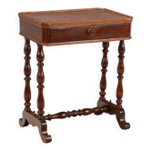 Table à couture ancienne en noyer avec tiroir, Italie, fin XIXe siècle