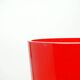 Postmodernist vase, red glass, Poland, 1970s