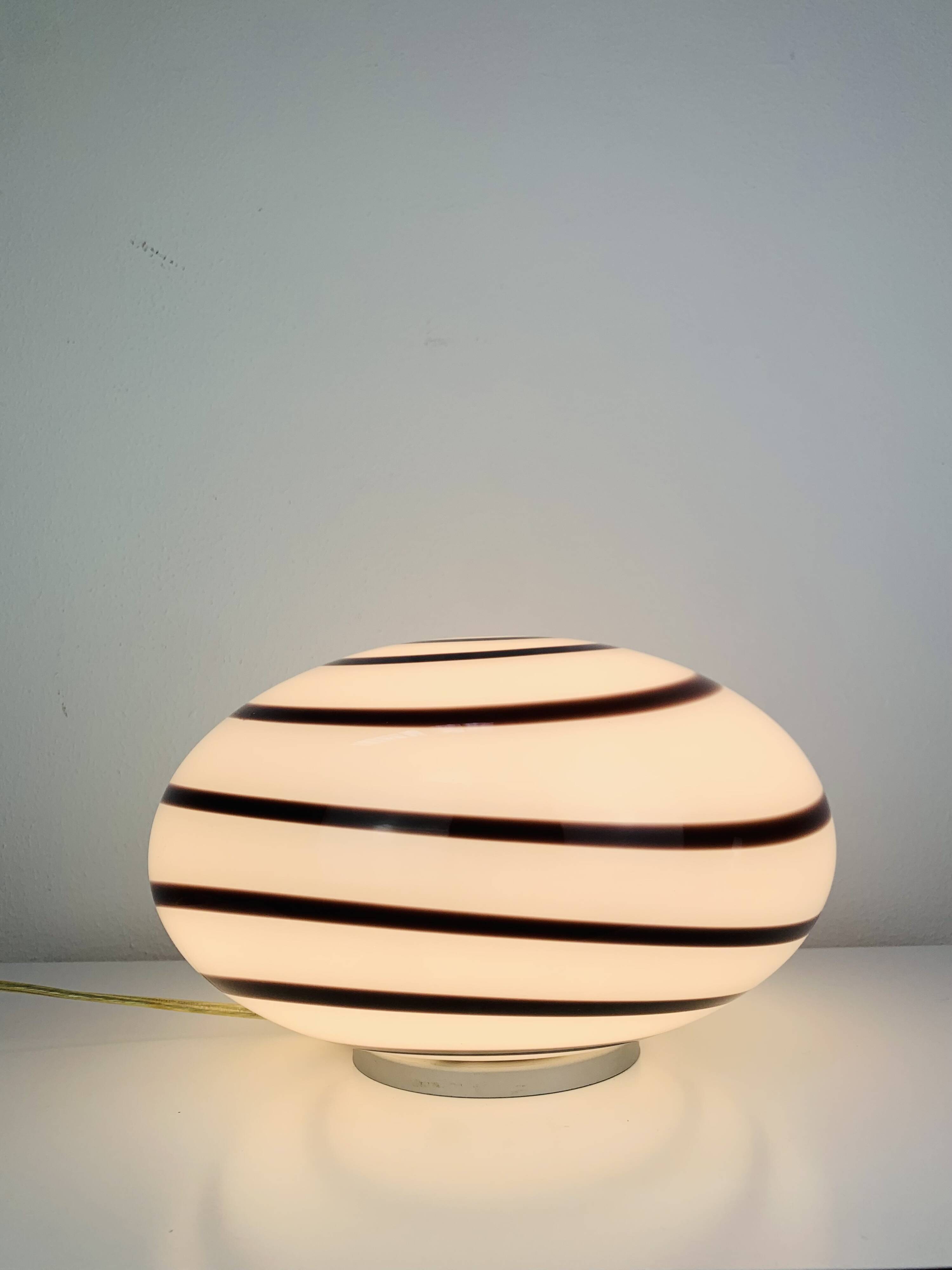 Zebra glass ball lamp by Eglo, 90s, vintage