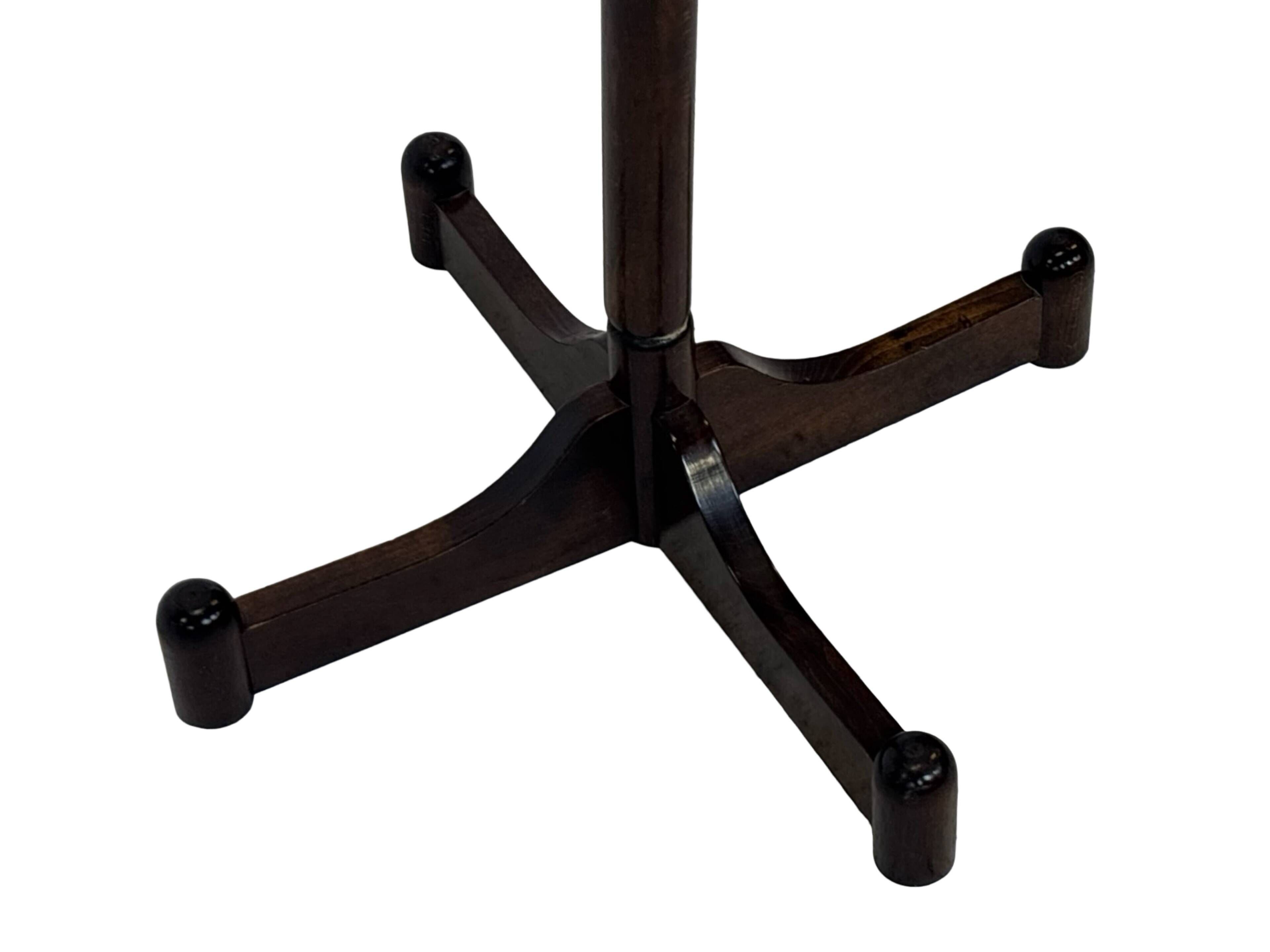 Vintage Wooden Sputnik Design Freestanding Coat Rack, 1970s, Brown