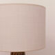 Lampe grès et lin