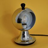 Chrome Spherical "Eclipse" Table Lamp – Inspired by Iconic 1960s Space Age