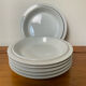 White and silver plates