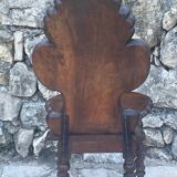 Chaise escabelle en chêne