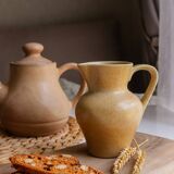 Small speckled stoneware milk jug