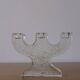 Pukeberg crystal glass candle holder "Tree" | Sweden | 1970s