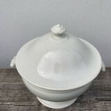 Plain white Creil soup tureen