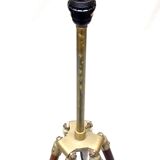 Wooden and brass tripod lamppost