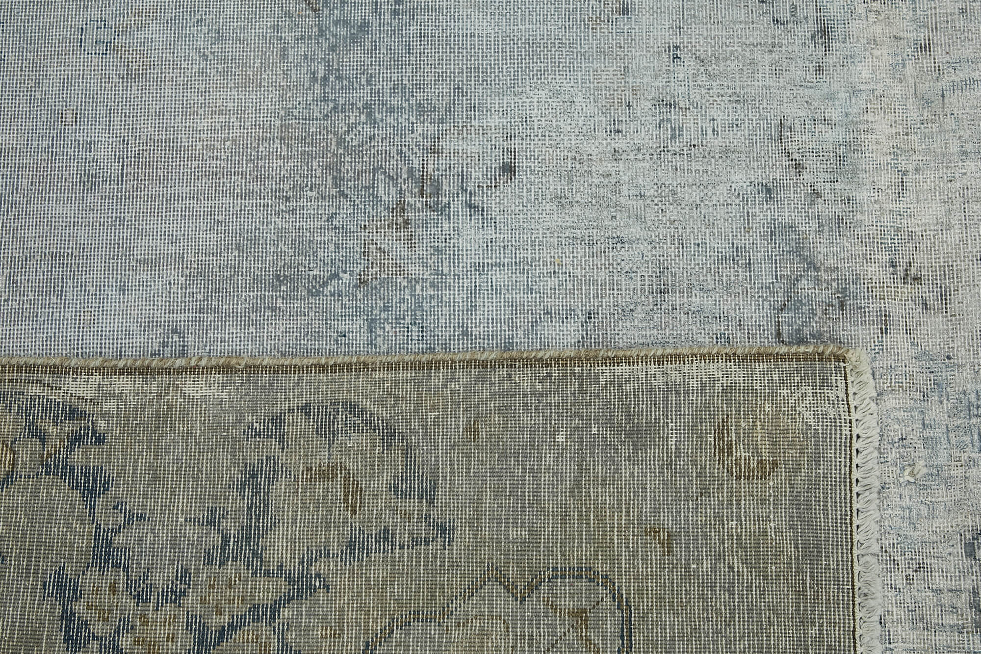 Handmade oriental 1980s 201 cm x 293 cm grey wool carpet