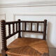 Pair of rush-seated chairs by the fireside "bobbin"