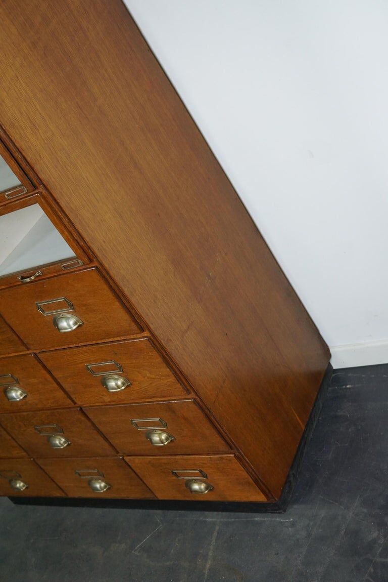 Vintage oak haberdashery shop furniture, Netherlands, 1930s