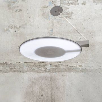 Lampadario Diskos postmoderno di Giovanni Offredi per Sirrah, Italia, anni '80