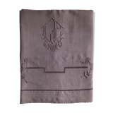 Ancient sheet in linen and cotton dyed in blueberry