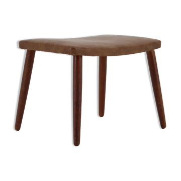 1960s leather stool, denmark