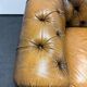 Fauteuil Chesterfield vintage en cuir marron