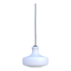 Suspension scandinave en verre opalin blanc
