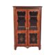 Louis XVI glass-fronted library in rosewood and amaranth veneer.