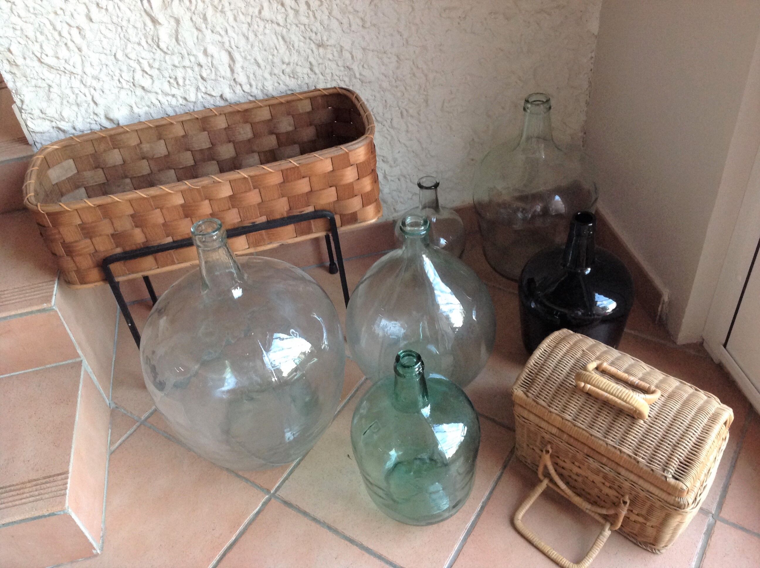 Rattan suitcase vintage 60/70