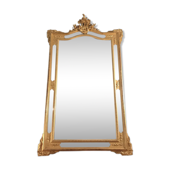 Mirror gilded with bevelled ice sheet 170x98cm