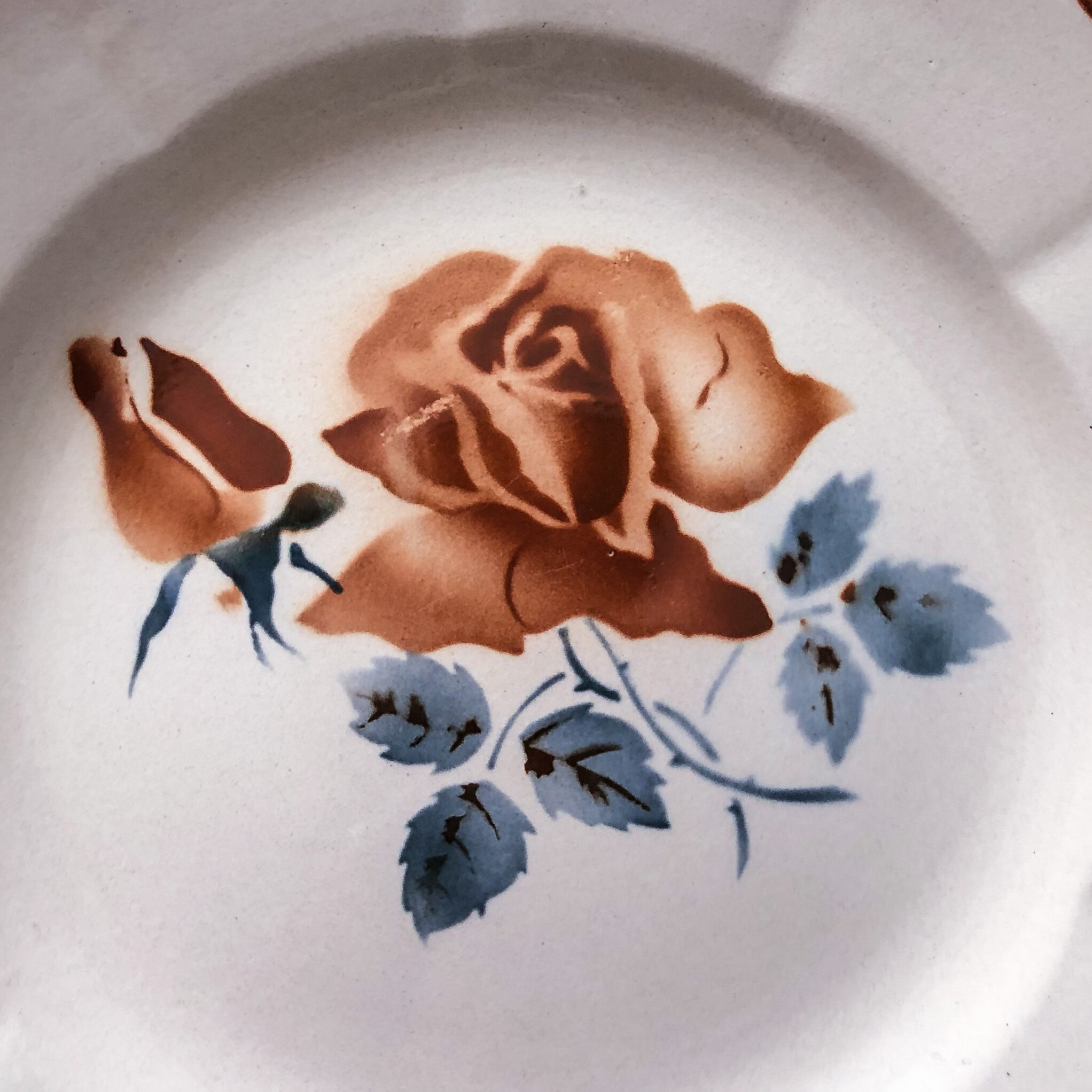 Set of 4 dessert plates Digoin Sarreguemines