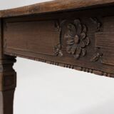 French rustic mid-century side table in wood ca. 1850