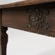 Table d'appoint rustique française du milieu du siècle en bois vers 1850