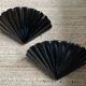 Pair of vintage shell wall lights in glazed porcelain