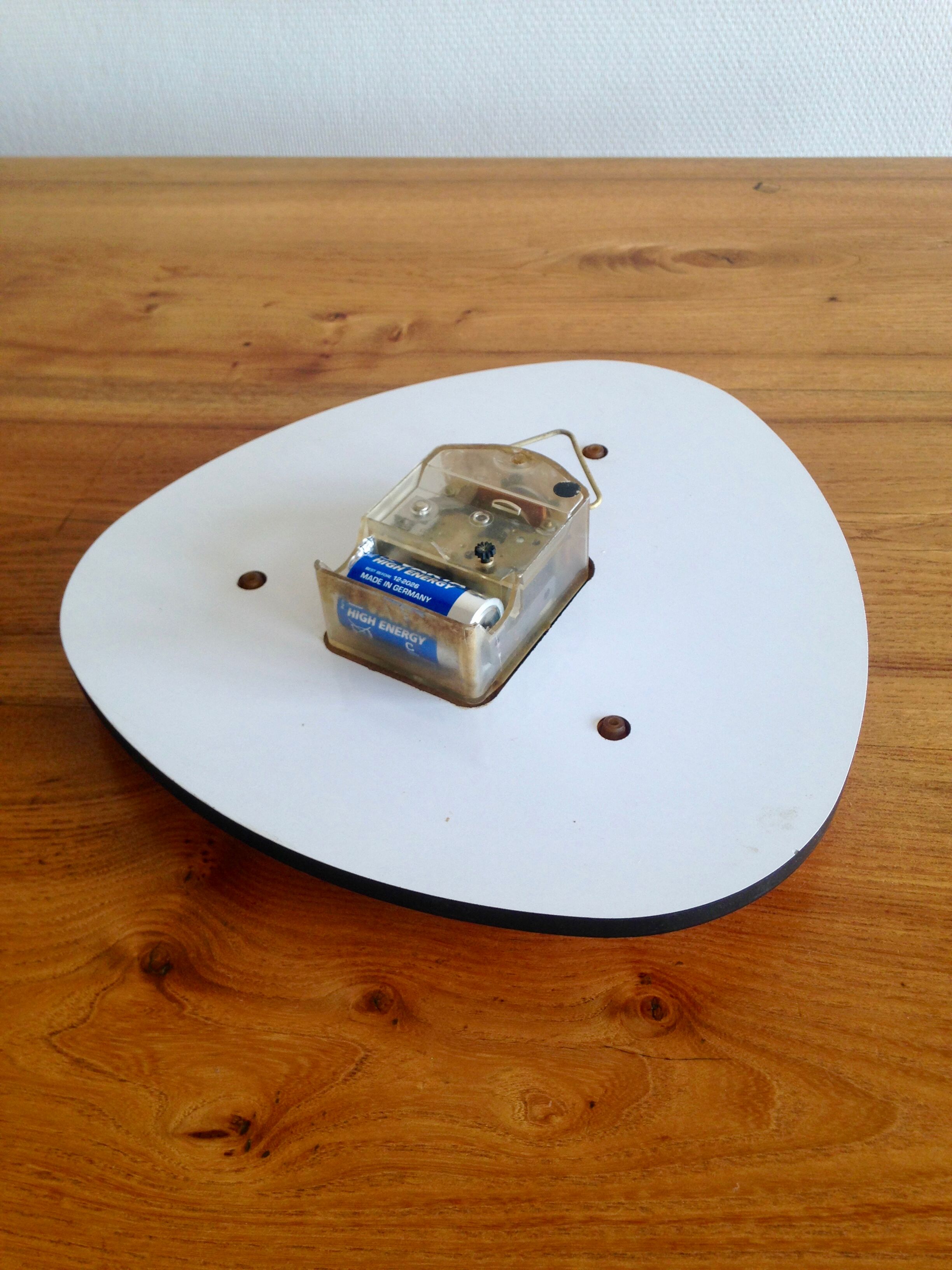 Clock japy - orange formica - 1960