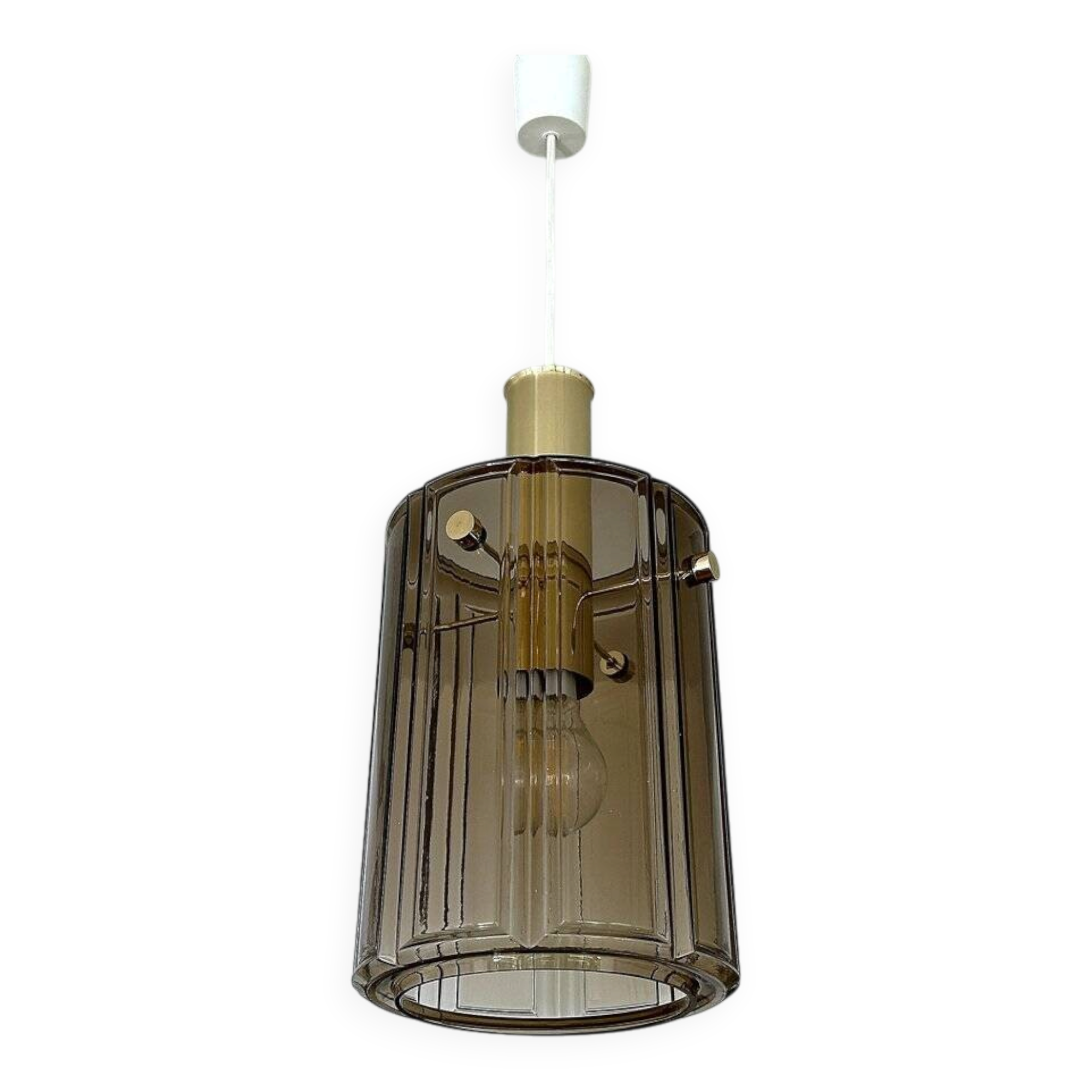 Vintage Glass Pendant Light Limburg, 1970s