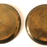 Pair of gilded brass cups