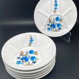 Assiettes compartimentées faïence de St Amand