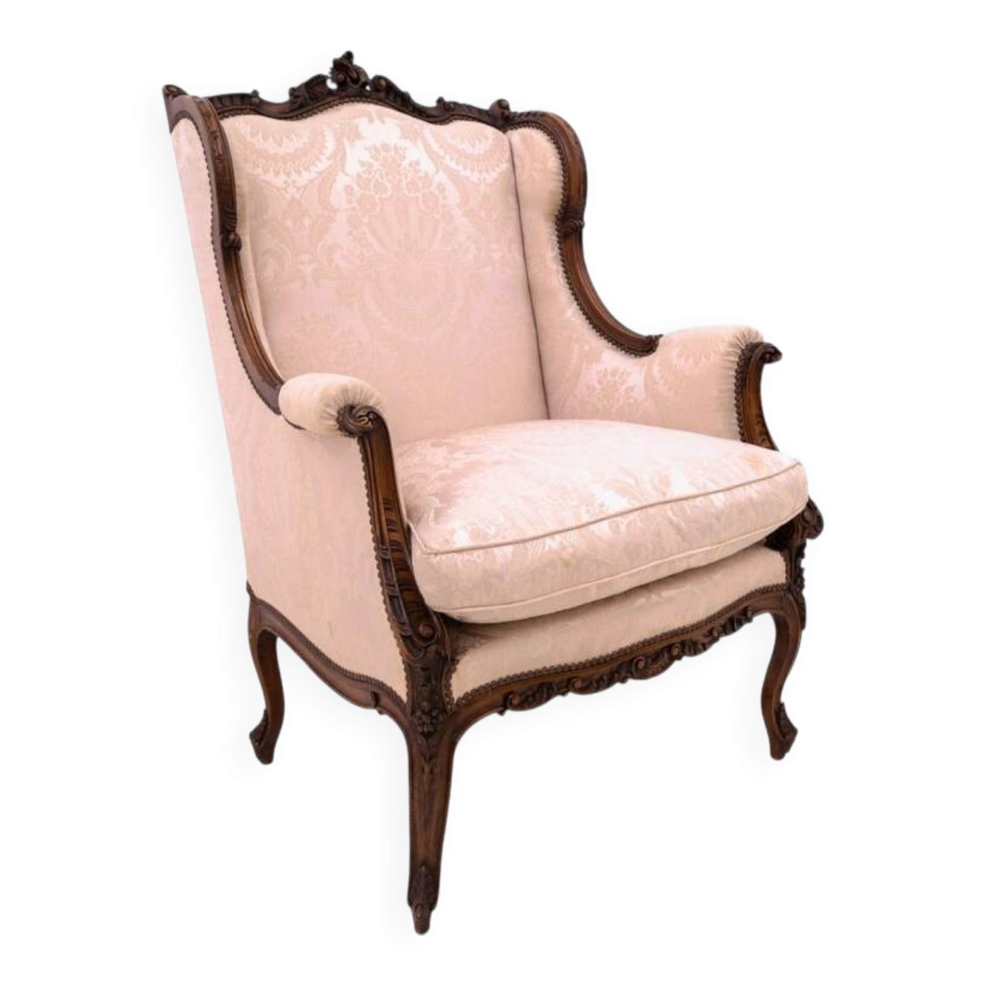 Wingback armchair, France, circa 1890.
