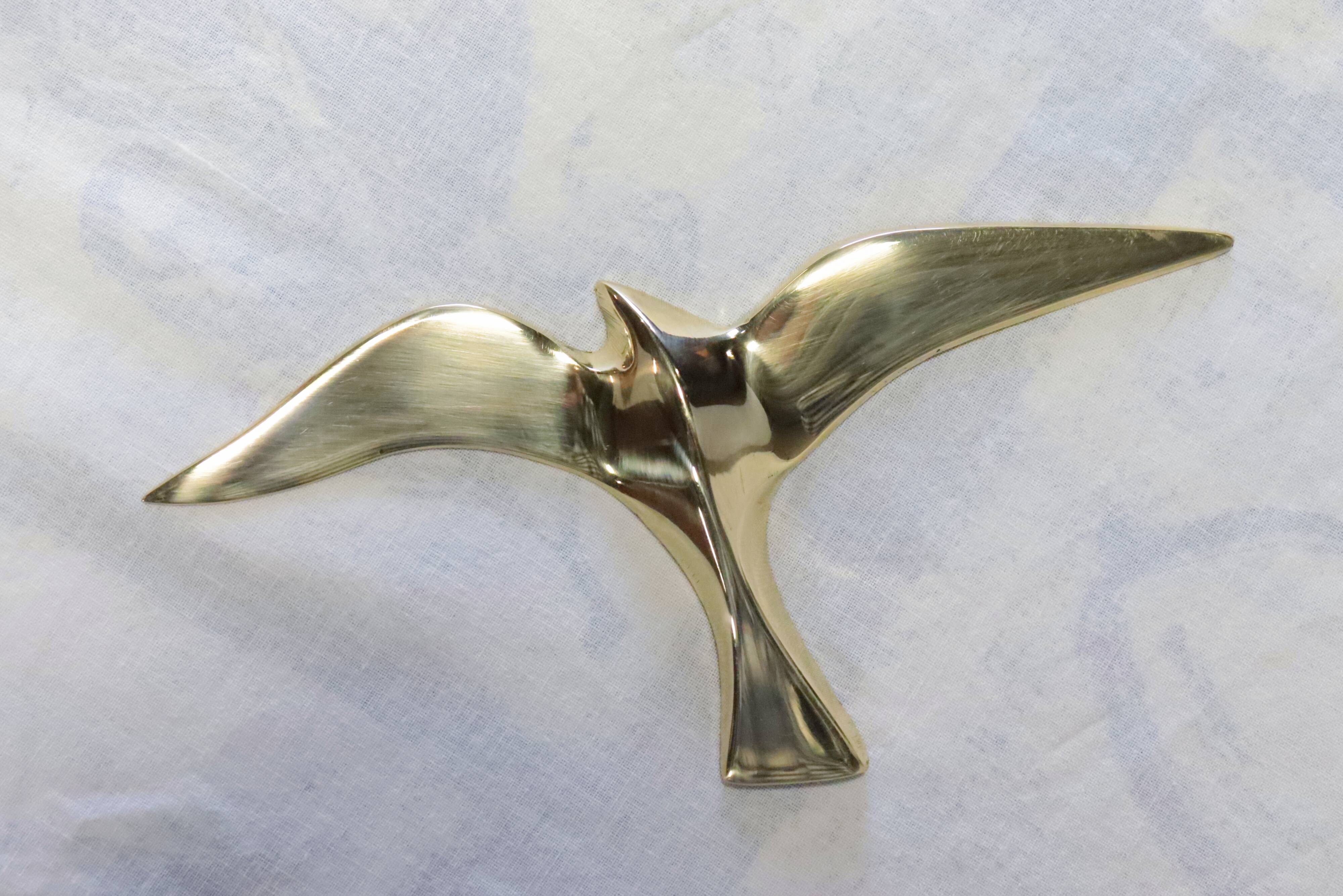 Set of 3 brass gulls birds | 15 - 20 -25 cm