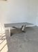Handcrafted metal coffee table from the 1970s