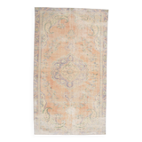 6x10 Peach Orange Classic Handmade Vintage Rug, 174x300Cm