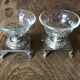 Paire de salerons, salières en argent massif et Cristal Poinçon Coq XIX
